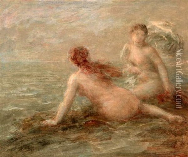 Baigneuses Au Bord De La Mer Oil Painting - Henri Fantin-Latour