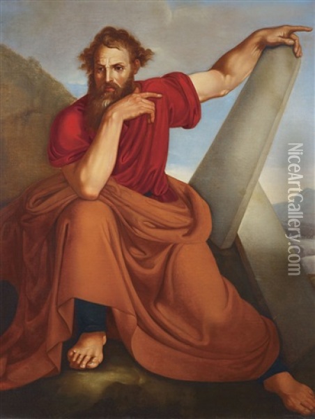 Moses Mit Den Gesetzestafeln Oil Painting - Johann Friedrich Overbeck