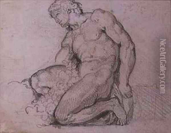 Seated figure Oil Painting - Theodore Gericault