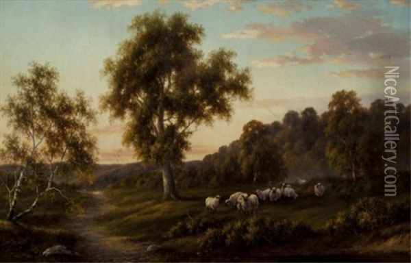 The Golden Hour Oil Painting - Henry Harold Vickers