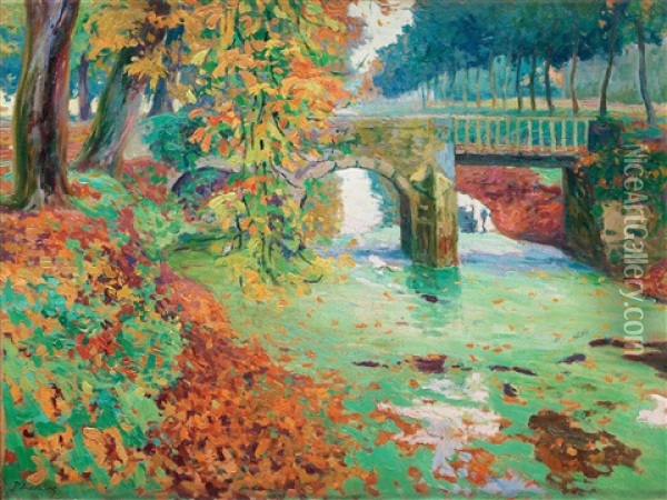 Parkmotiv Oil Painting - Paul Madeline