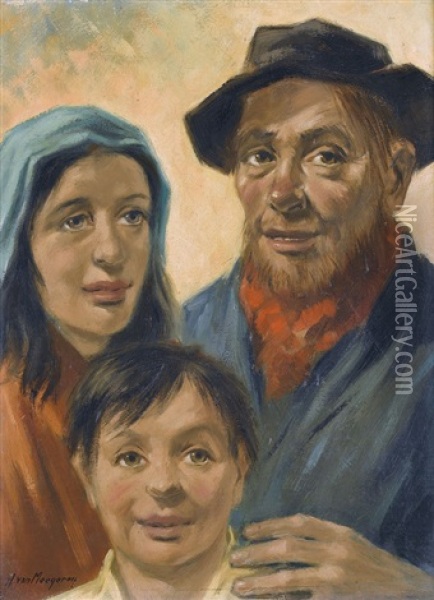 Eine Bauernfamilie Oil Painting - Han Van Meegeren