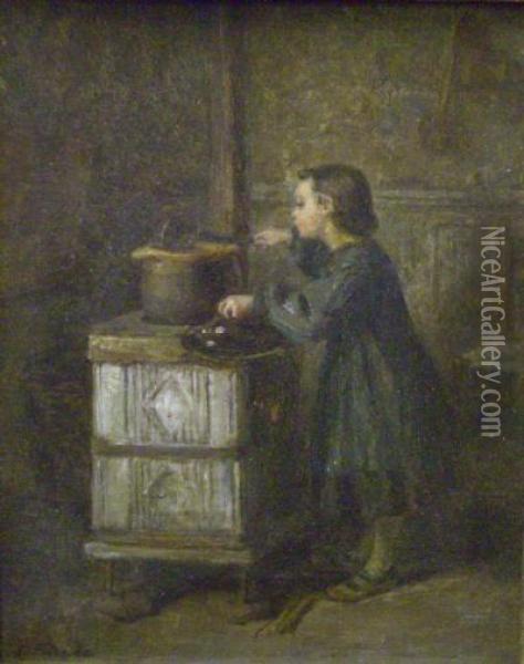 The Young Cook Oil Painting - Edouard Frere