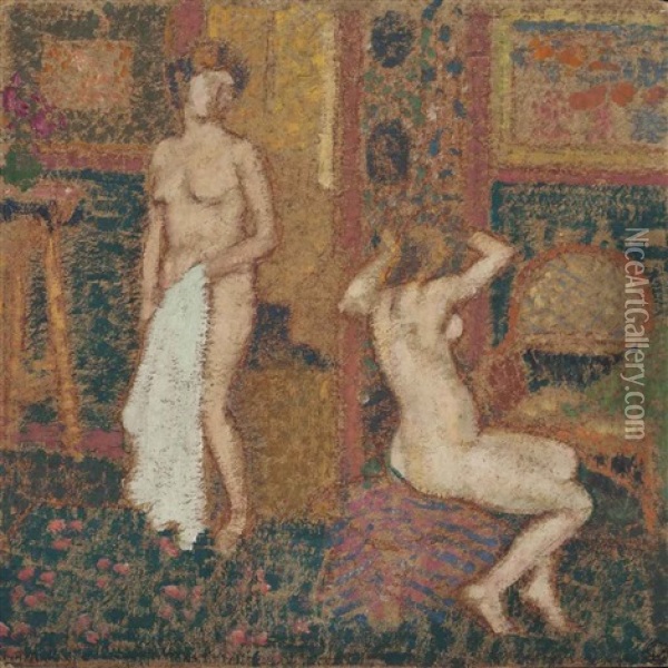 Nus Dans L'atelier Oil Painting - Georges Lemmen