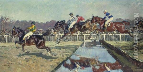 A Day At The Races Oil Painting - Angelo Jank