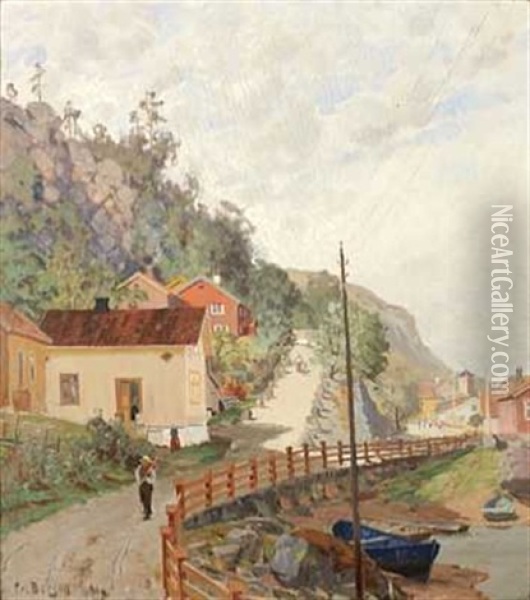 Fra En Kystby Oil Painting - Hans Frederik Henriksen Borgen