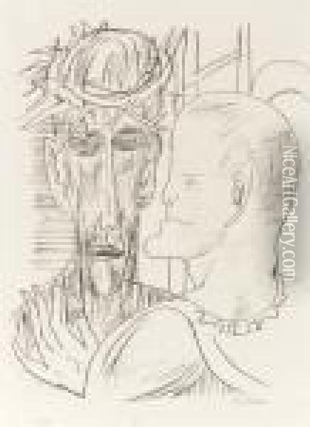 Christ And Pilate Oil Painting - Max Beckmann