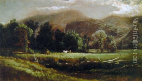 Farm In The Adirondacks Oil Painting - Samuel Colman