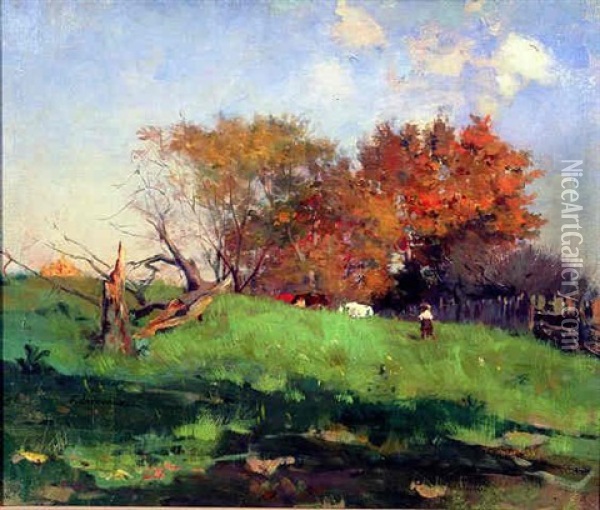 Autumn Idyll Oil Painting - Peleg Franklin Brownell