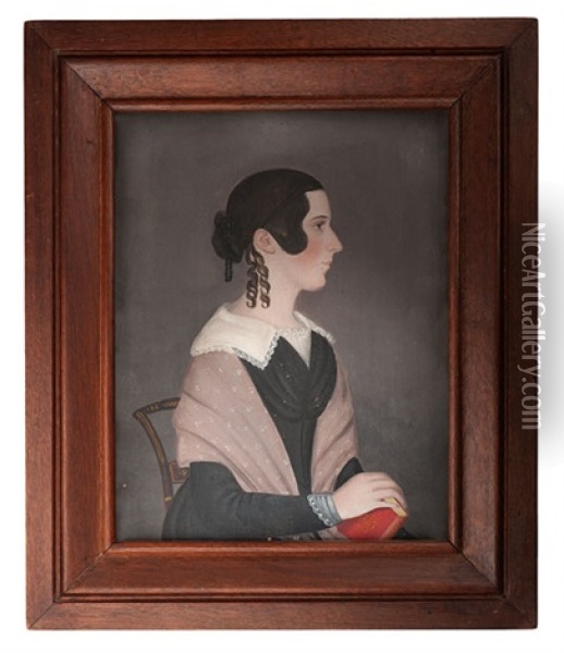 Portrait Of Cynthia Hine Oil Painting - Jasper P. Miles