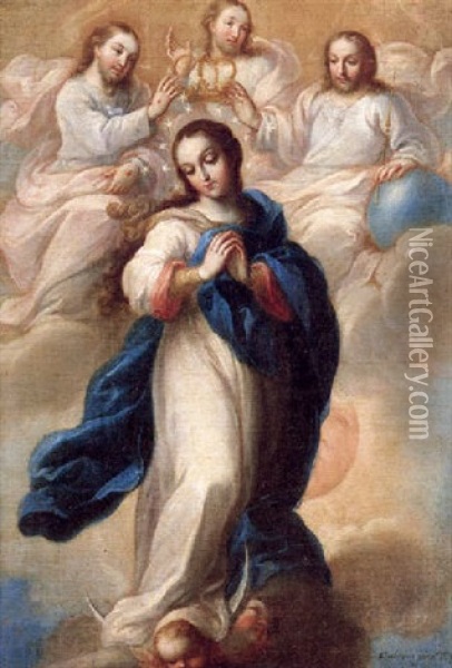 La Coronacion De La Virgen Oil Painting - Miguel Cabrera