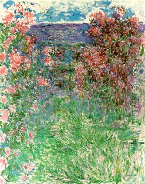 La Maison Dans Les Roses Oil Painting - Claude Monet