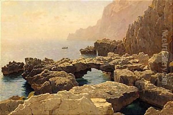 Capri coast Oil Painting - William Stanley Haseltine