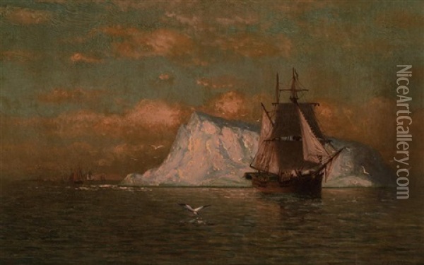 Ship Off The Coast Of Labrador Oil Painting - William Bradford