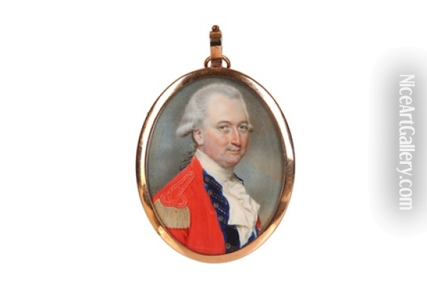 Portrait Of Charles Cornwallis,1st Marquess Cornwallis (1738-1895) Oil Painting - Samuel Andrews