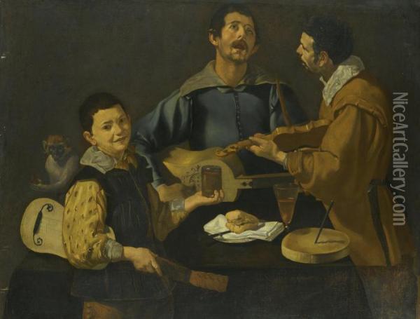 The Concert Oil Painting - Diego Rodriguez de Silva y Velazquez