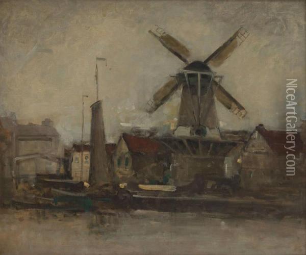 Le Moulin Oil Painting - Armand Apol