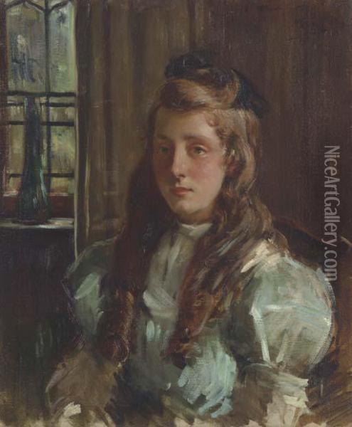 Portrait Of Dorothy Weir Oil Painting - Wilfred Gabriel De Glehn
