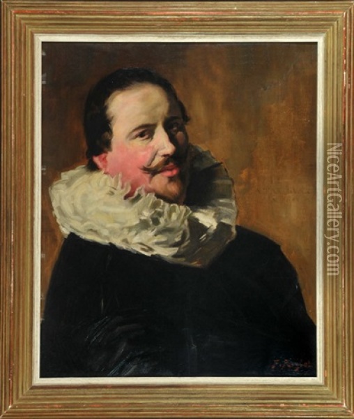 Portrait Eines Vornehmen Herren Oil Painting - Ferdinand Victor Leon Roybet