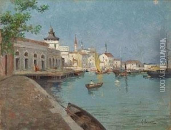 Venezia Oil Painting - Giovanni Salviati