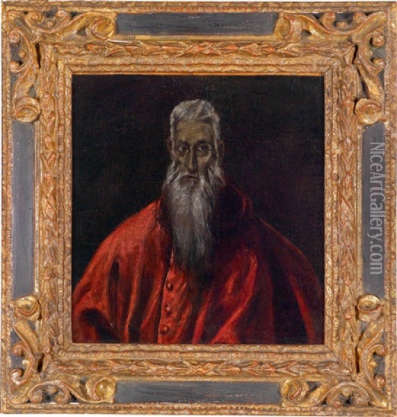 Der Hl. Hieronymus Als Kardinal Oil Painting -  El Greco