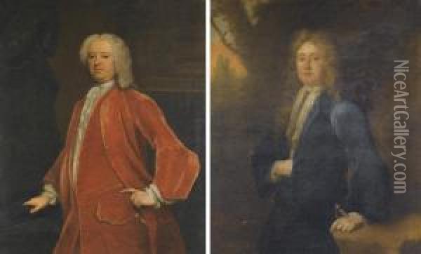 Portrait Of George Wandesford, 4th Viscount Castlecomer (1687-1715) Oil Painting - Heroman Van Der Mijn