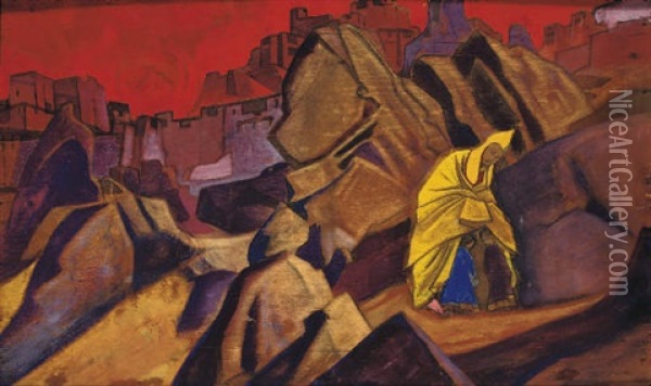 One Who Safeguards Oil Painting - Nikolai Konstantinovich Roerich