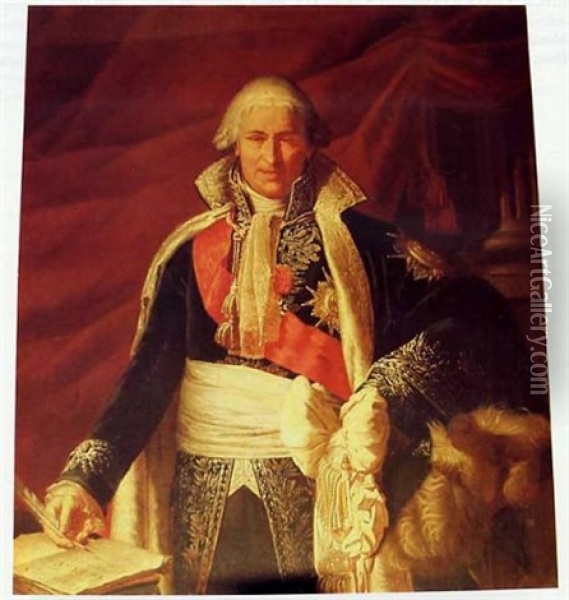 Portrait De Jean-etienne, Comte De Portalis, Ministre Des Cultes Sous Le Ier Empire Oil Painting - Claude Gautherot