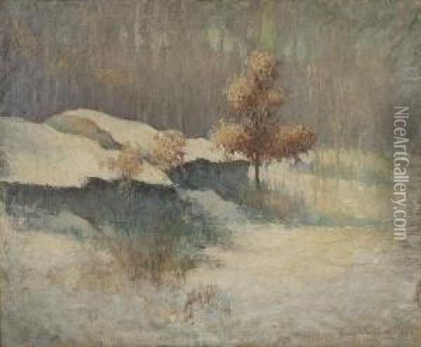 Winter Landscape Oil Painting - Edmund William Greacen