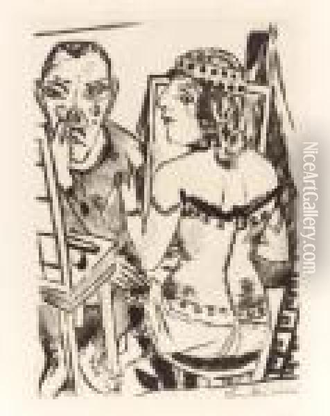 The Dressing Room Oil Painting - Max Beckmann