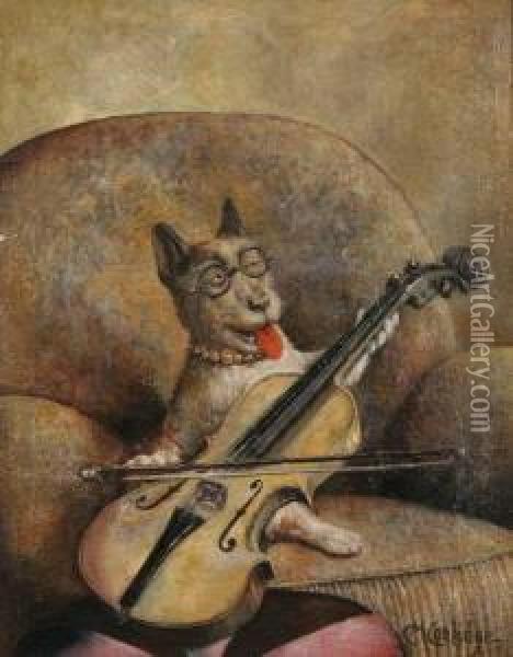 Fiddle Faddle Oil Painting - Cassius Marcellus Coolidge