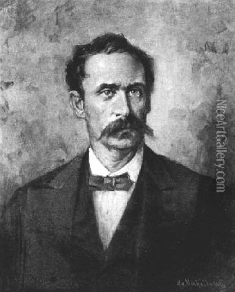 Portrait Des Adolf Luderitz Oil Painting - Nikola Michailow