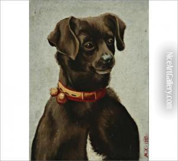 Dog Oil Painting - Matti Karppanen