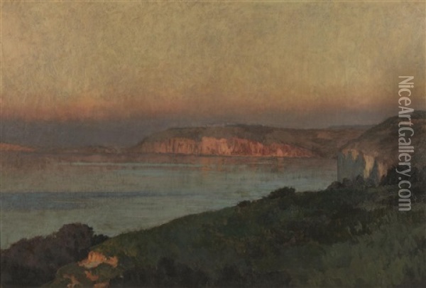 Paysage, Bord De Mer Oil Painting - Emile Rene Menard