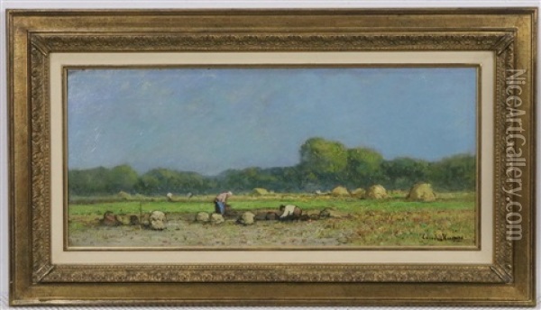 Aardappels Rooien In Het Veld Oil Painting - Cornelis Kuypers