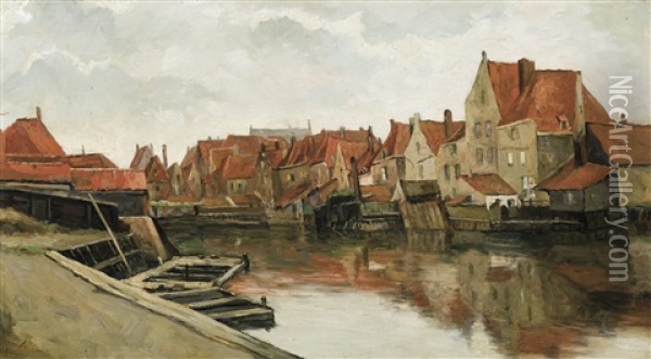Vlissingen Oil Painting - Pieter J. Verhaert