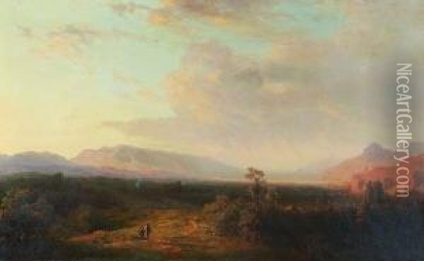 Gebirgslandschaft Oil Painting - Eduard Gleim