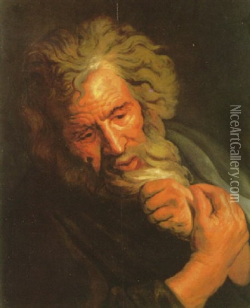 Head Of An Apostle Oil Painting - Pieter van Mol