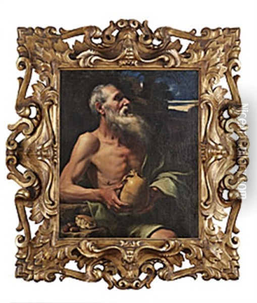 Den Helige Hieronymus Oil Painting - Bernardino Mei