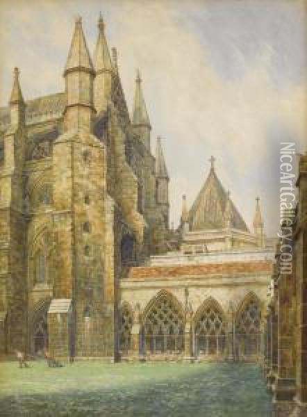 Westminster Abbey, Transept, East Corner Oil Painting - Thomas Matthew Rooke