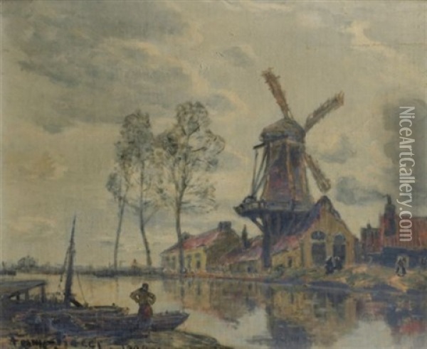 Le Moulin Oil Painting - Frank Myers Boggs