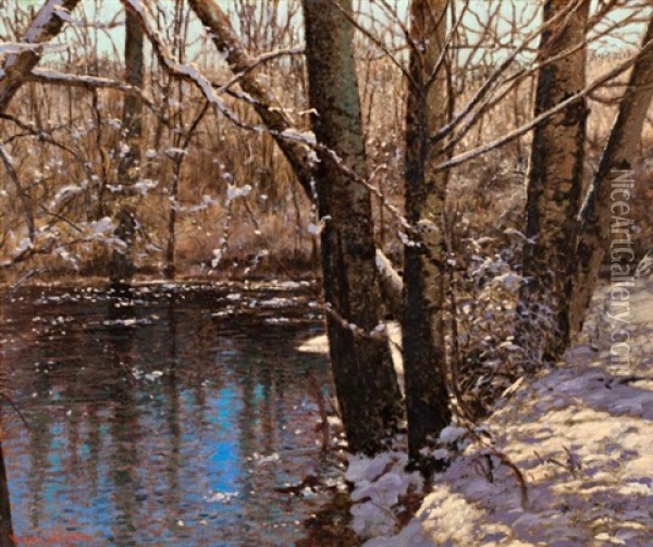 Spring Thaw Oil Painting - Francis Hans Johnston