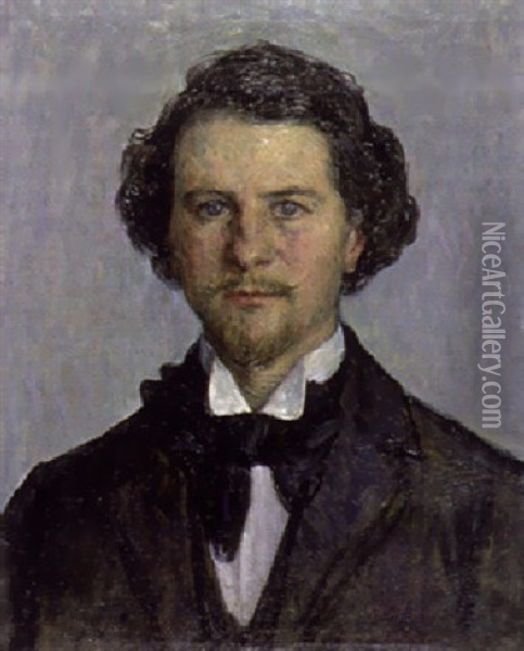 Portrat Edouard Rheiner, Bruder Des Kunstlers Oil Painting - Louis Rheiner