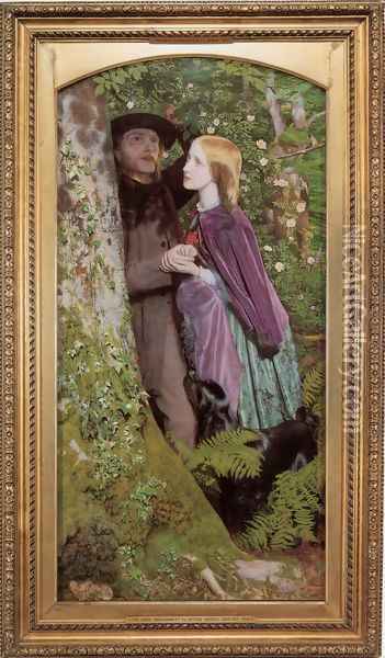 The Long Engagement 1853-55 Oil Painting - Arthur Hughes