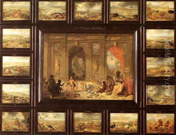 The Continent of Africa Oil Painting - Jan van Kessel