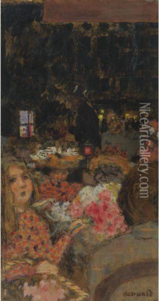 Le Moulin Rouge: Marchande De Fleurs Oil Painting - Pierre Bonnard