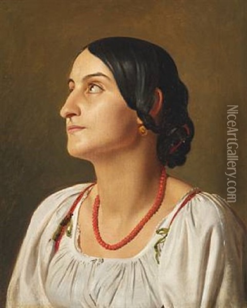 Kvinde Fra Sora Oil Painting - Constantin (Carl Christian Constantin) Hansen