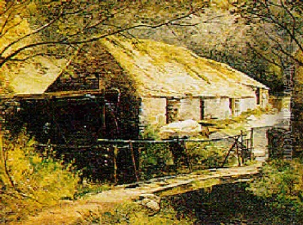 Old Mill, Dolgelly Oil Painting - Thomas Creswick