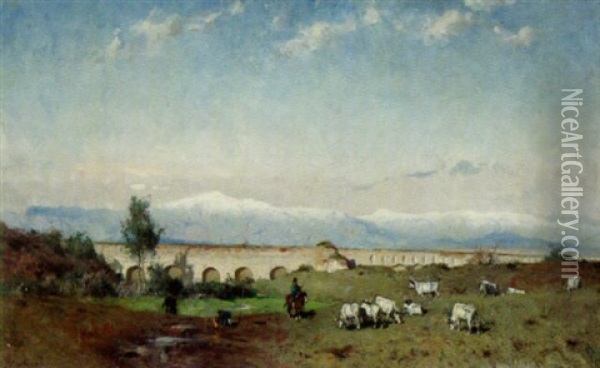 Sydeuropeiskt Landskap Oil Painting - Olof Arborelius
