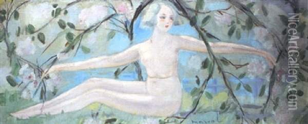 Femme Nue Oil Painting - Jacqueline Marval